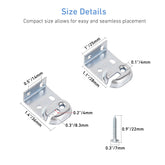 Spring Roller Shade Brackets for 1" Cardboard Roller Shades- Inside/Outside Mount - Fits Most Standard Roller Shades - 6 Pack (Zinc)